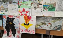 Выставка рисунков " Блокада Ленинграда" , «80 лет со дня освобождения Краснодара"